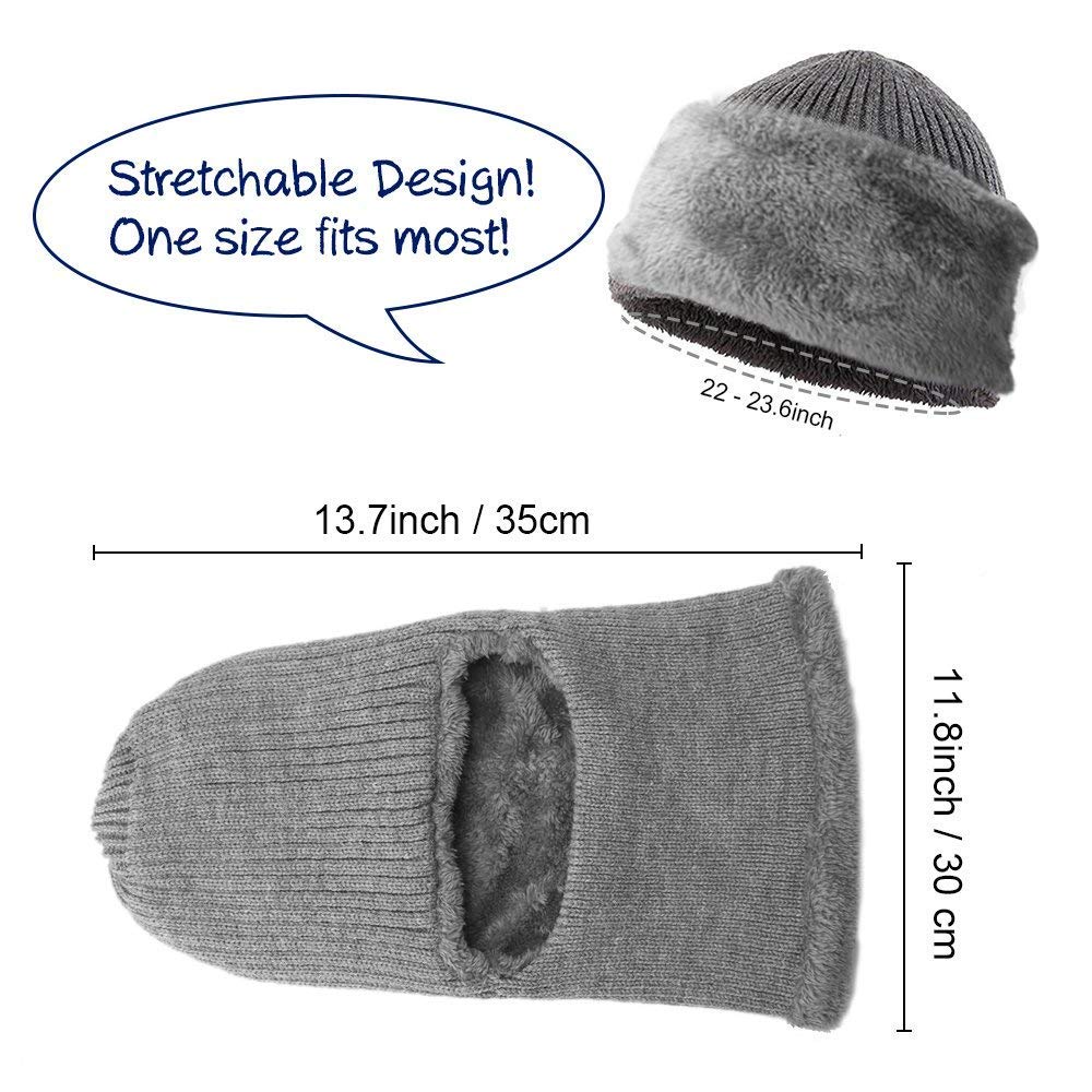 MOCOFO Warm Winter Hats, 3-in-1 Knit Beanie with Flexible Neck Guard,Unisex Face Mask Riding Hat for Winter Outdoor Sports Cycling Motorcycle Ski Snowboard or Fishing