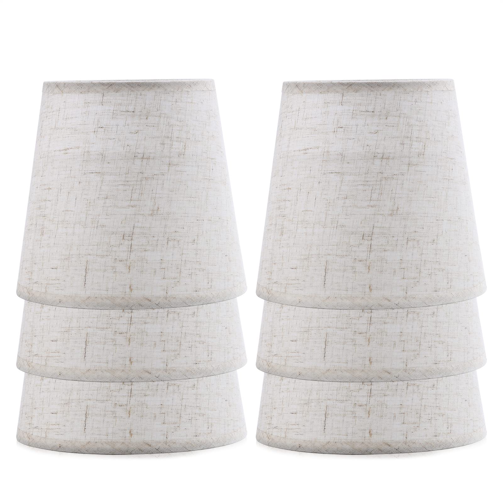 YISUN Set of 6 Clip on Lampshades, Clip on lamp Shades Little Chandelier Lampshade Wall Lamp Candle Lamp Shades