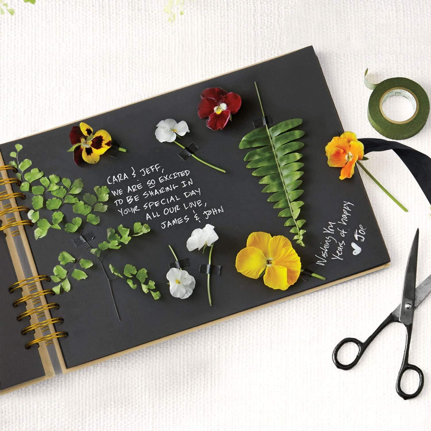 Innocheer Scrapbook, 80 Black Pages Photo Album, 11.6 x 8.3 inch Great for Craft Paper DIY Anniversary, Wedding, Valentines Day Gifts（Brown）: Arts, Crafts & Sewing