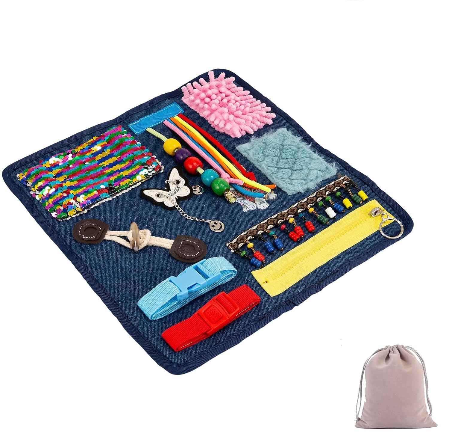 Elderly Dementia, restlessness Blanket, Alzheimer's Disease Products, Sensory Blanket, Autism Activity pad, Anxiety Relief, Improvement of Mental Stimulation, Help Treat Alzheimer's Disease, Dementia