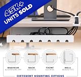 Cable Management Tray Under Desk x2 White Steel Wire Holder Easy view 5