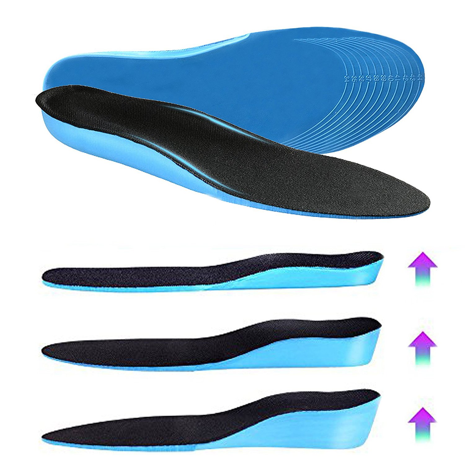ELEFT Ultra Thin Height Increase Insoles 1 Pair 3cm up 608408125471 eBay