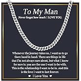 EPIRORA Cuban Link Chain Gifts for Men Boys, 6MM Stainless Steel Mens Cuban Necklace Birthday Christmas Valentines Day Anniversary Presents Jewellery Gifts for Son Grandson Nephew Boyfriend Friend