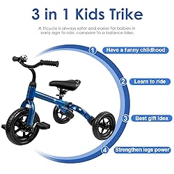 YGJT 3 in 1 Tricycle for Toddlers Age 2-5 Years