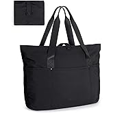 BAGSMART Tote Bag for Women, Foldable Tote Bag With Zipper Travel Large Shoulder Bag Handbag for Work