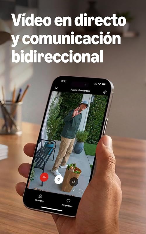Campainha de Vídeo com Cabo (última geração) | Campainha com câmara | Retinal 2K, Zoom Melhorado até 6x | Plano de Subscrição Ring Teste Gratuito de 30 Dias