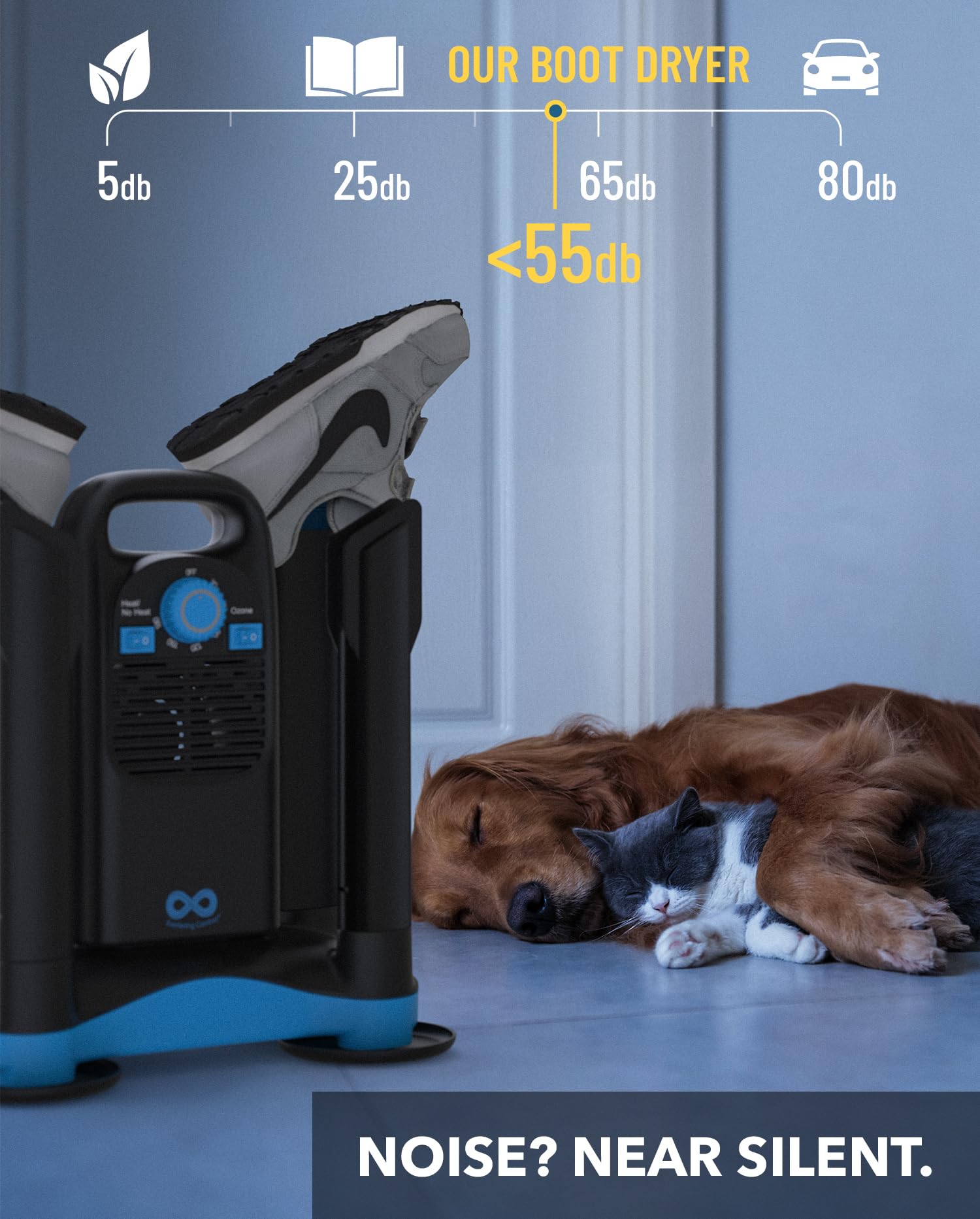 Everlasting Comfort Upgraded Boot Dryer for Work Boots with Ozone Deodorizer - Fast Drying Compact Easy-to-Use Shoe Warmer Adjustable Tube Design - Fast Drying Shoes Dryers for Sneakers & Gloves, Ski Gears (2 Pair)