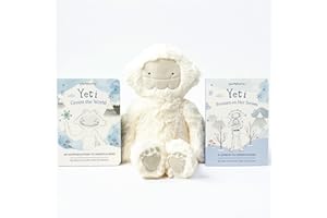 Slumberkins 14" Yeti Kin & 2 Board Books Complete Set Bundle | Promotes Mindfulness & Emotional Regulation | Social Emotional Development (Yeti Kin Plush + 2 Board Books)