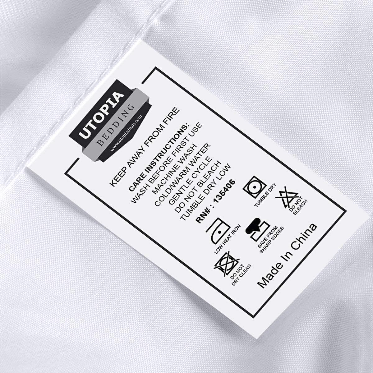 Utopia Bedding Fitted Sheets - Pack of 6 Bottom Sheets - Soft Brushed Microfiber - Deep Pockets, Shrinkage & Fade Resistant - Easy Care (Queen, White): Home & Kitchen