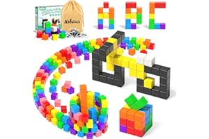 Apluses 54 PCS Magnetic Blocks, Magnetic Building Blocks for Toddlers 3+, Montessori Toys, Magnet Cubes, Preschool STEM Educational Sensory Magnet Toys for Kids Ages 3-5 Year Old Boys and Girls