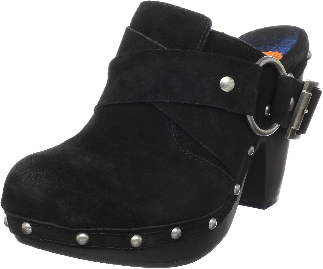 Rocket Dog Women's Giddyup Oiled Suede Clog, Black, 6 M US Mules & Clogs