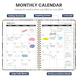 Planner 2025-2026, Monthly and Weekly Calendar
