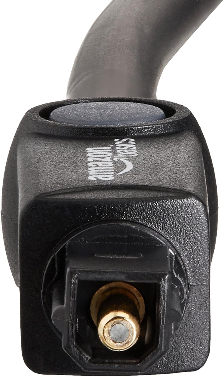 Basics Digital Optical Audio Toslink Sound Bar TV Cable - 6 Feet: Home Audio & Theater