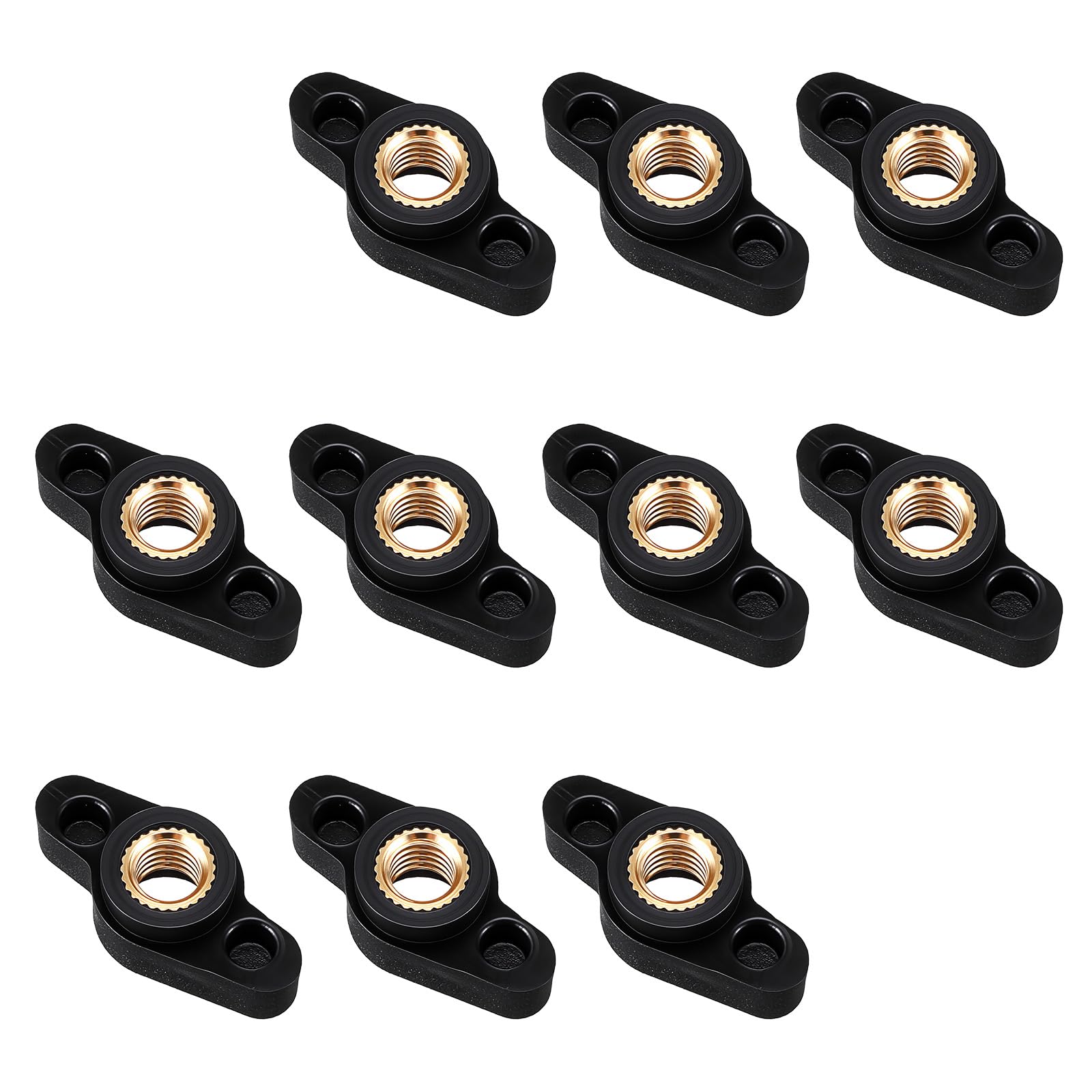 Photo 1 of 1/4" Wing Knobs, 10PCS Through Hole T Knobs T-Plastic Handle Nut Threaded Clamping Knob T Track Accessories, Thumb Screw Threaded Knob for T-Track Table Saw Accessories, Featherboard, Woodworking