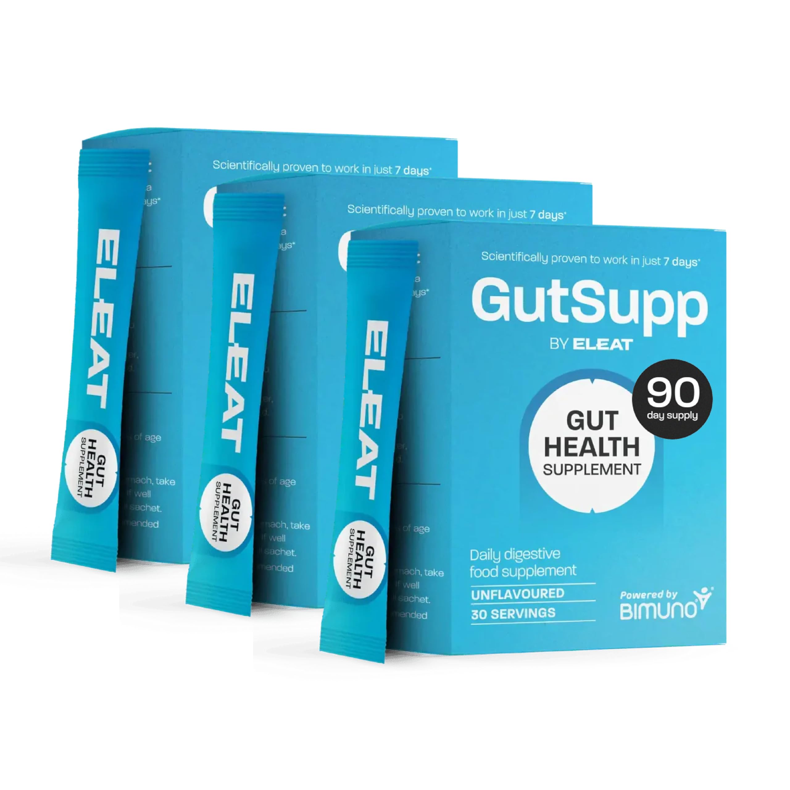 GutSupp Prebiotic Fibre Supplement for Gut Health (Formerly Bimuno) | High-Fibre Tasteless Soluble Powder | Supports Digestive Function | Suitable for Women & Men | 90-Day Supply