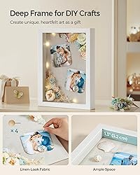 SONGMICS Shadow Box Frame, 1.3-Inch Deep Memory