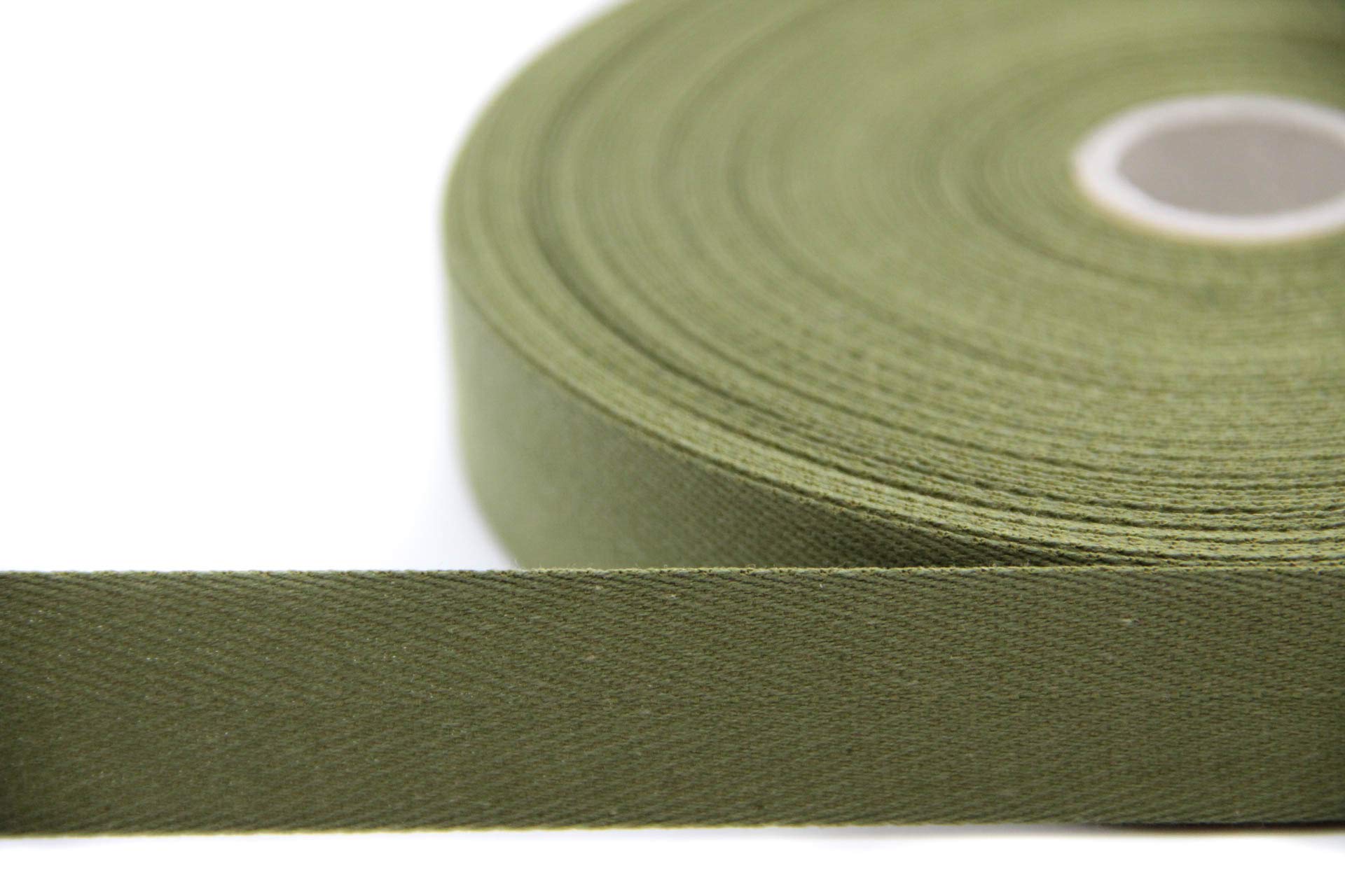 nts Nähtechnik 50 m roll of twill tape, seam tape made of 84% cotton (khaki, 2.5)