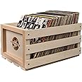 Crosley AC1004A-NA Record Storage Crate Holds Up to 75 Albums, Natural