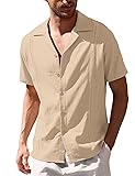 COOFANDY Mens Casual Button Down Shirts Short