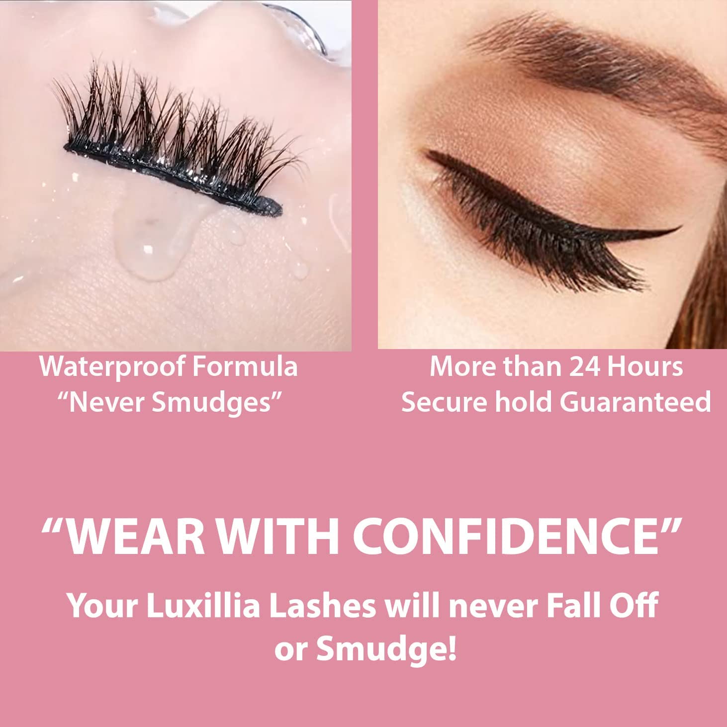 Luxillia Magnetic Eyeliner for Magnetic Eyelashes, Upgraded Strongest Hold, Most Natural Look, Waterproof, Smudge Proof Liquid Liner in Black