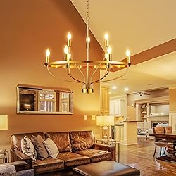 Widluth 30" Modern Gold Chandelier Light Fixture