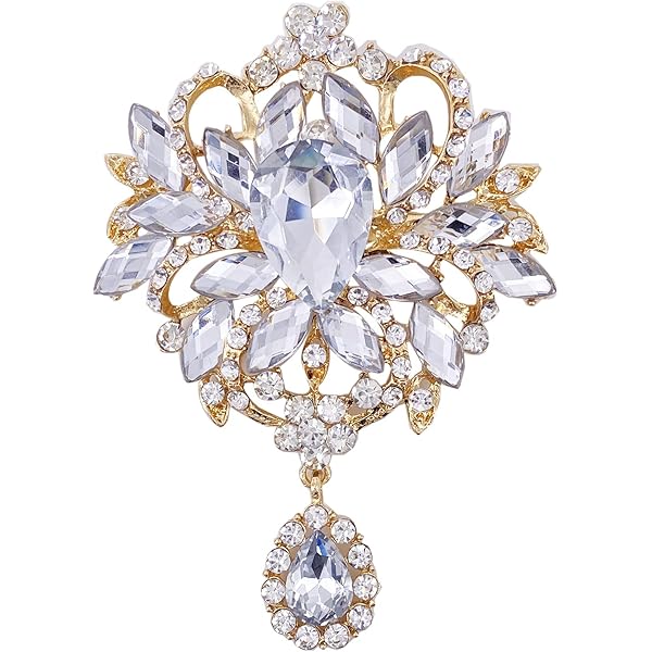 Ballet ballerina dancer girl brooch pin in a blue dress and with crystals New