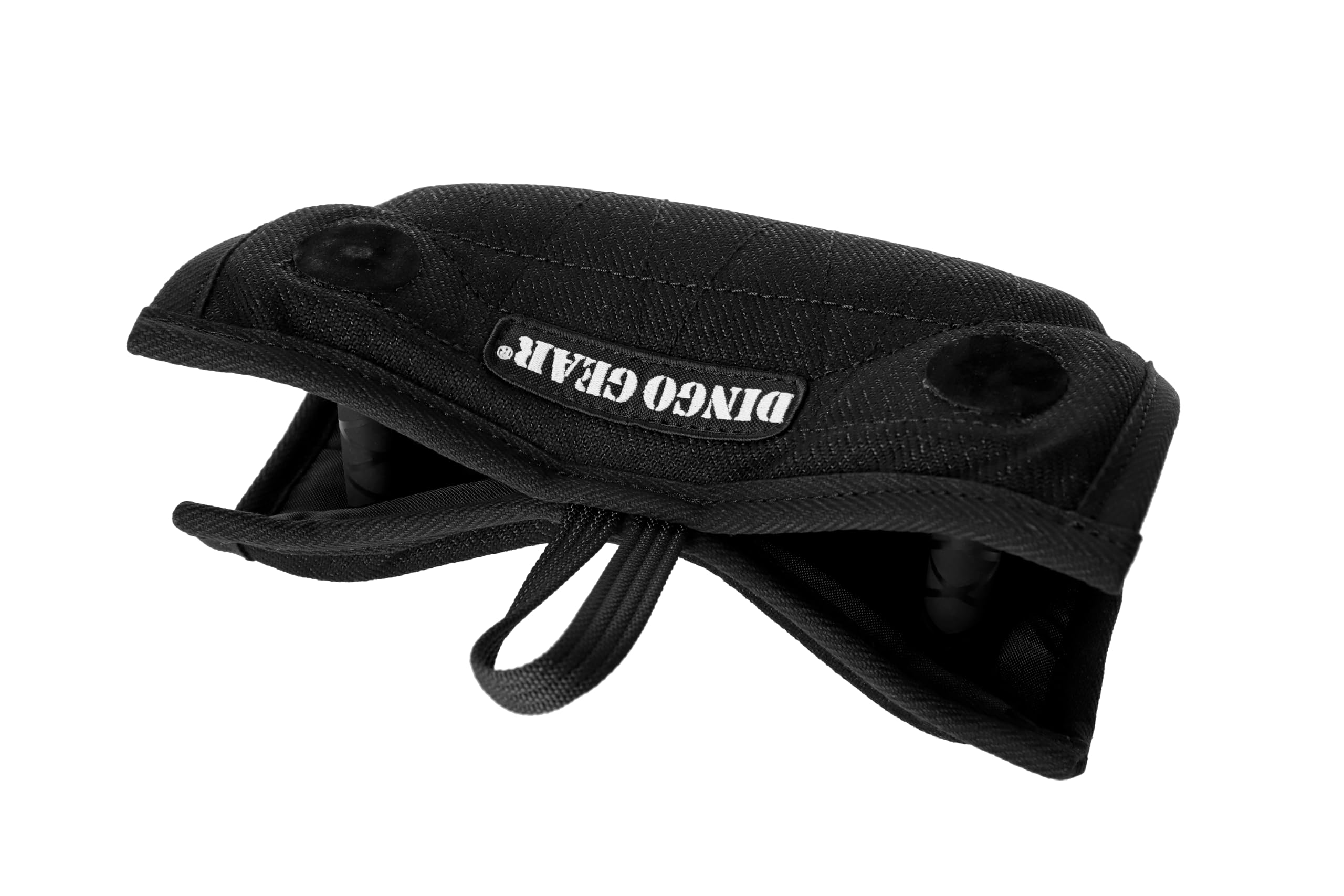 DINGO GEAR Universal Bite Wedge for Dog Training, K9, IGP, Obedience, Dogs Sports, Nylcot, Mini Sleeve with 1 Handle, 2 Holders Inside, Hard, Black (S00704)