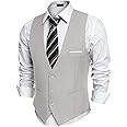 COOFANDY Men's Suit Vest Slim Fit Formal Dress Waistcoat Business Vests for Suit or Tuxedo