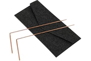 PEASUG Dowsing Rods, 2Pcs Dowsing Rods Copper Spiritual, Copper Dowsing Rods with Bag-Witching Divining Rods for Finding Water, Detect Gold, Locating Lost Items, Ghost Hunting