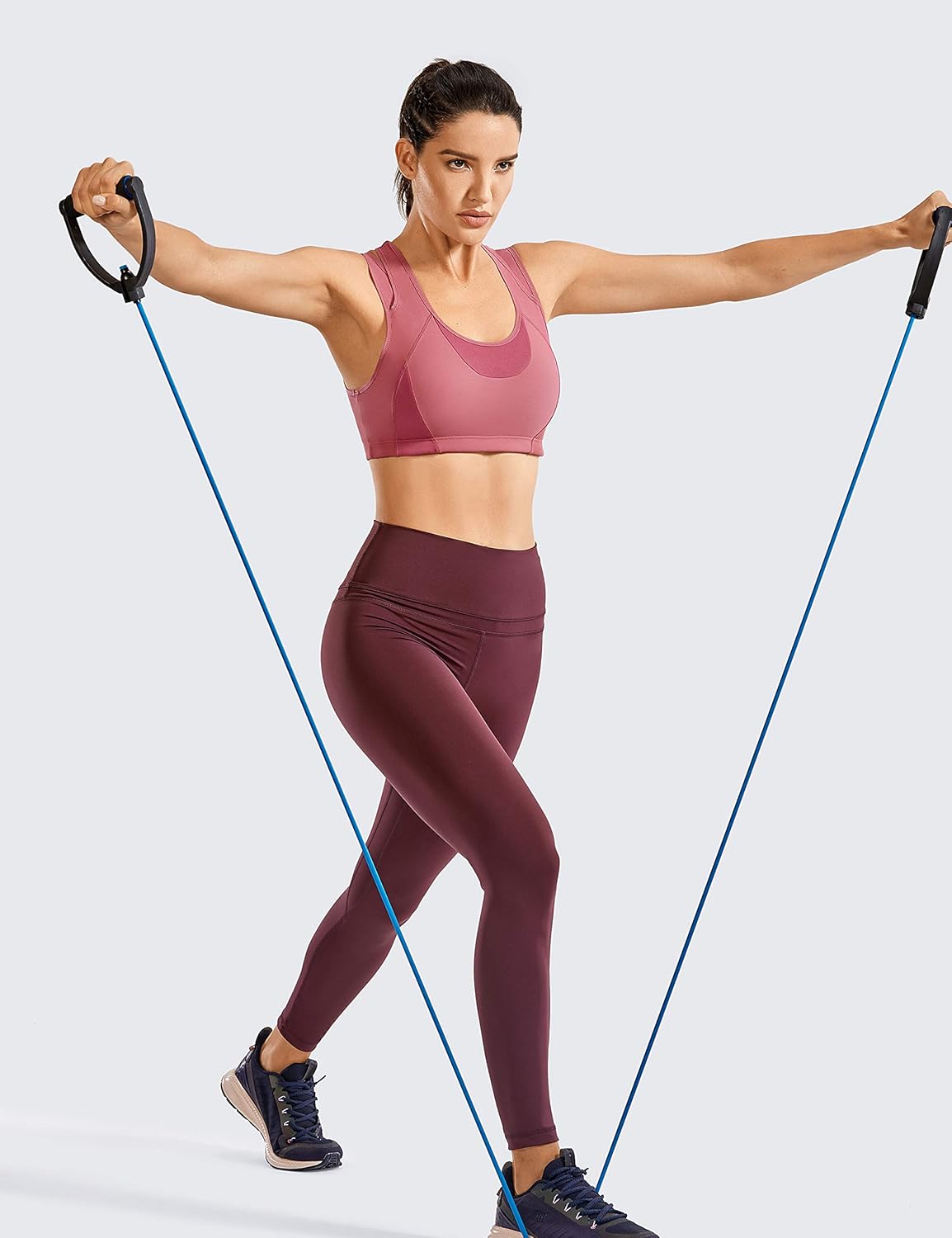 SYROKAN Women's Workout Sports Bra High Impact Support Bounce Control Wirefree Mesh Racerback Top at  Women’s Clothing store