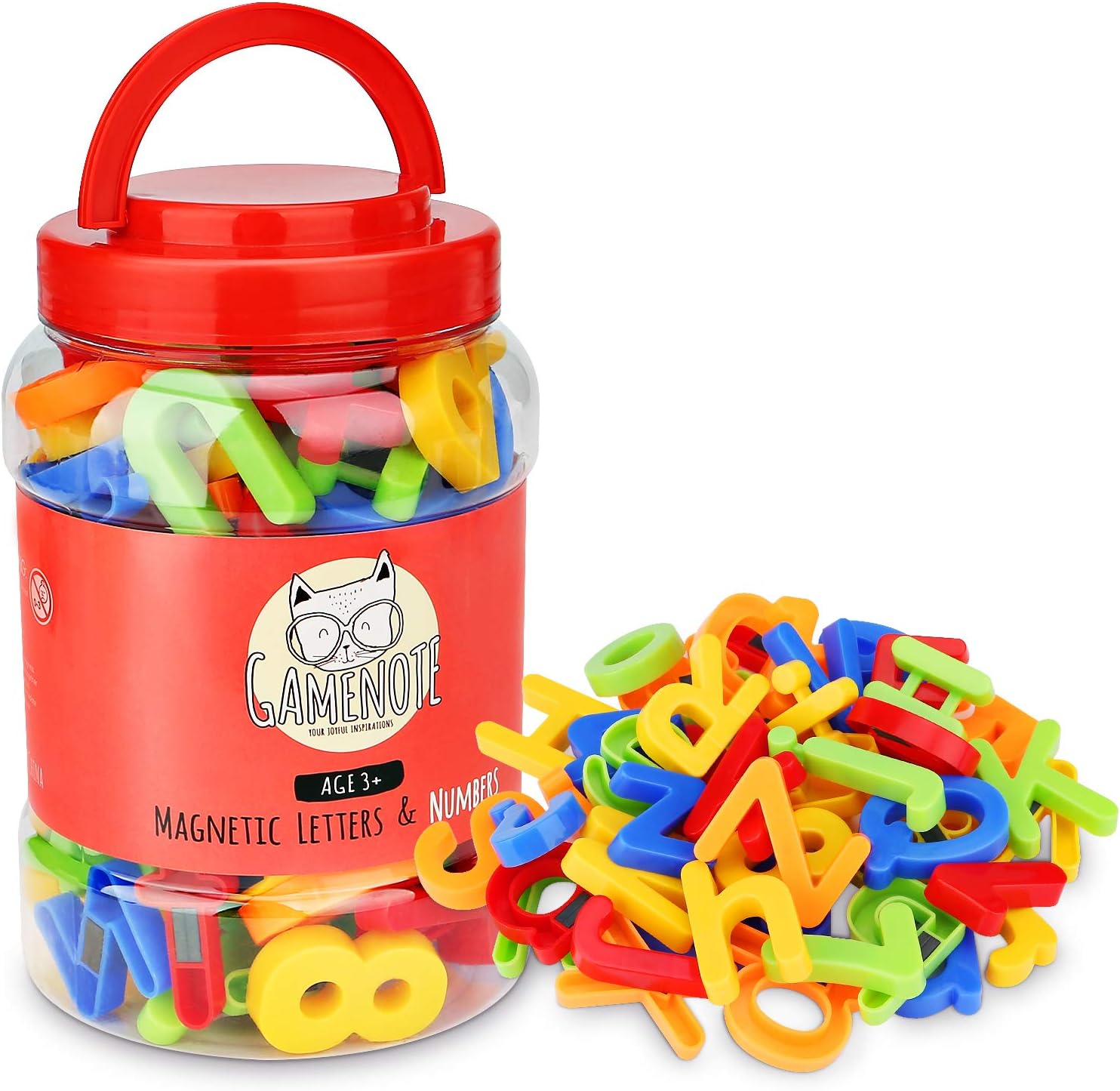 Gamenote Magnetic Letters and Numbers for Toddlers - Plastic Alphabet ABC 123 Magnets Refrigerator Kids Uppercase Lowercase Math Symbols for Fridge (78 Pcs): Furniture & Decor
