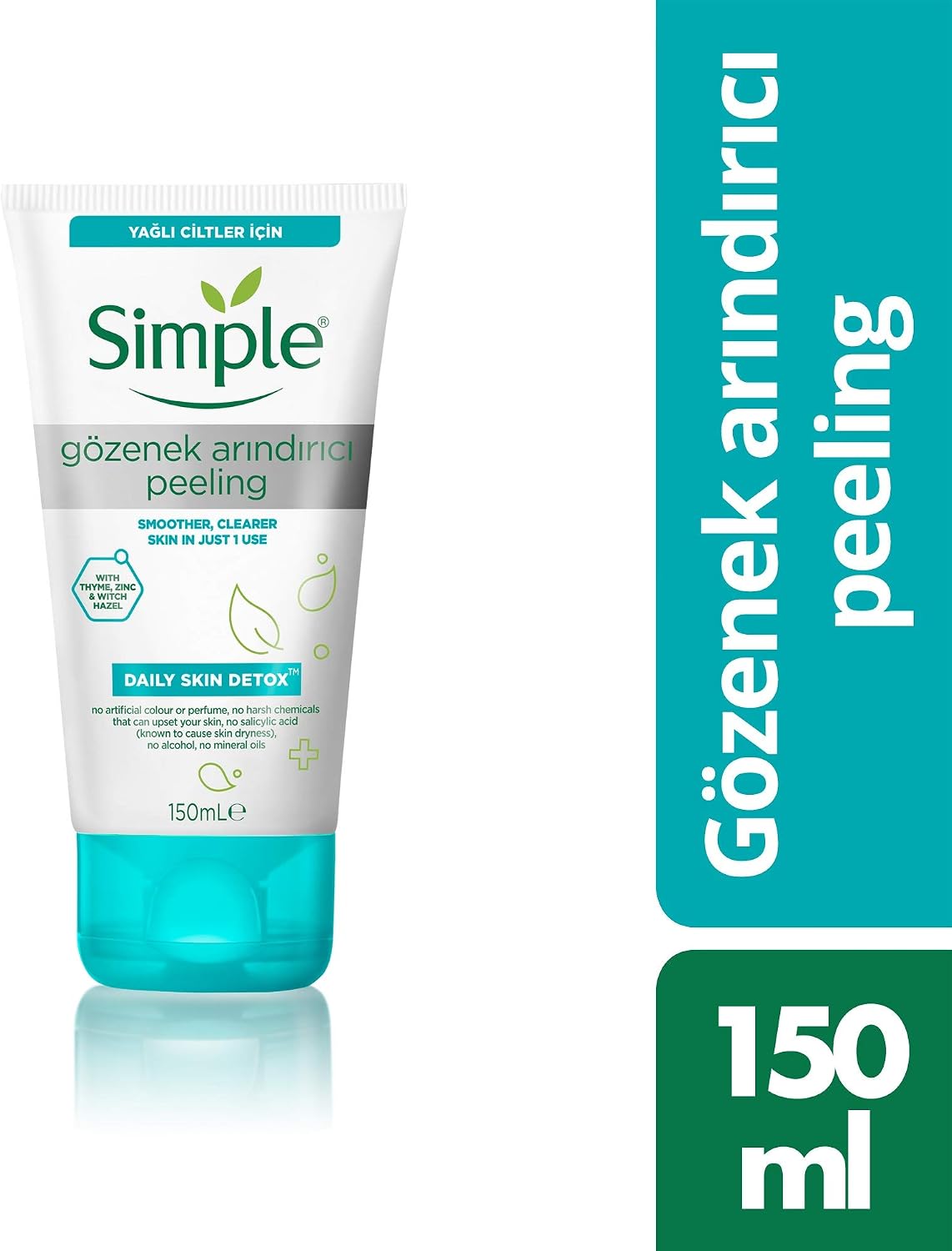 Simple Daily Pore Polish Face Scrub (150ml), Clear Skin Facial Polish & Vegan Pore Minimiser - Image 3