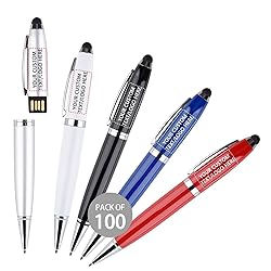 Paintechz Custom Pen USB Flash Drives 100 Pack