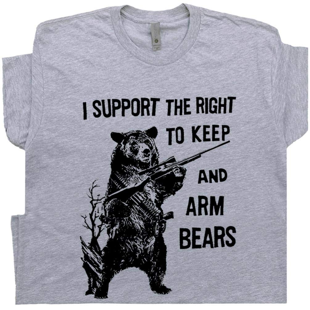 Bear Arms T Shirt 2nd Adt Funny Hunting Shirts Saying Redneck 80s Gift For Hunter Fisherma
