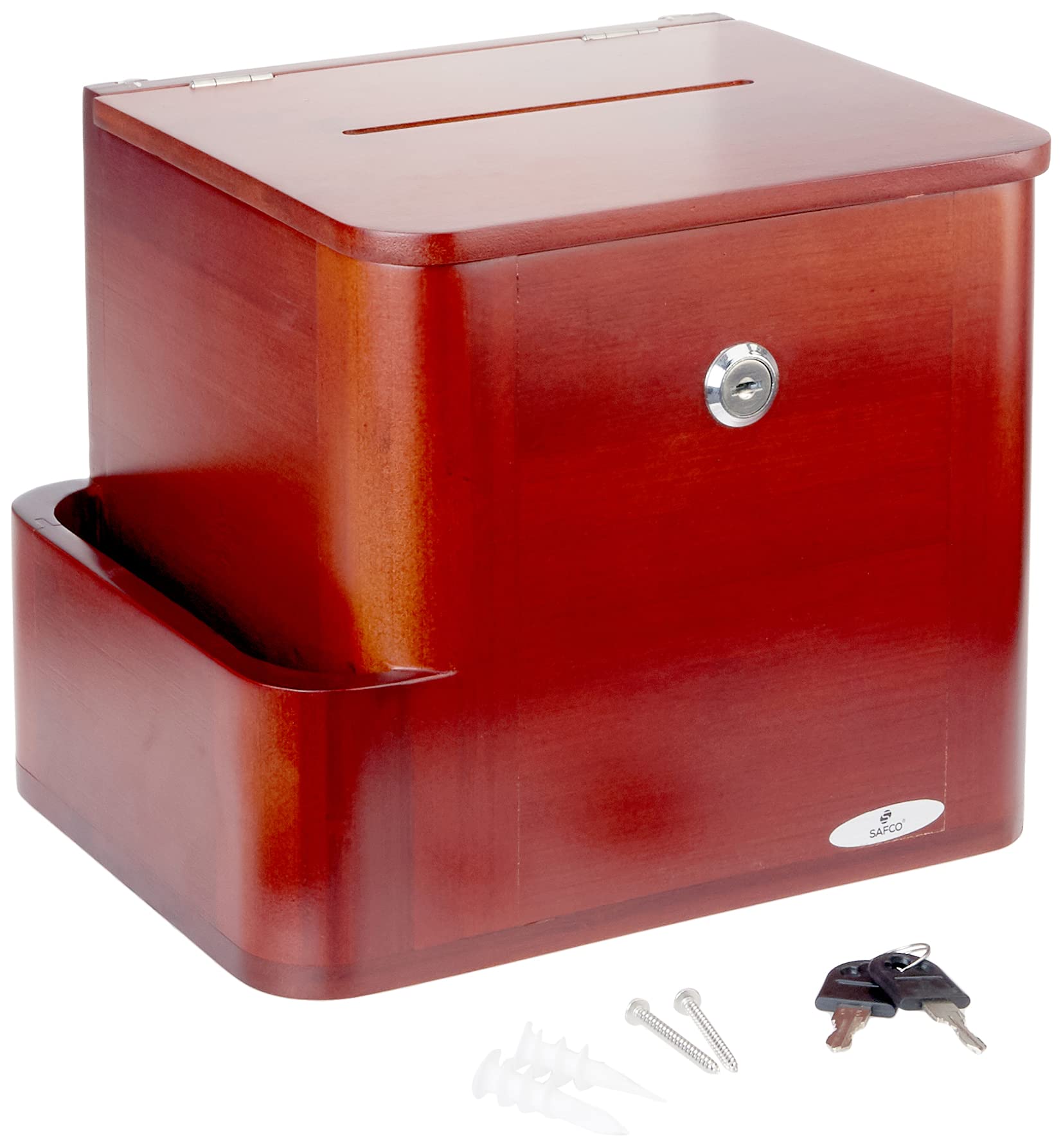 Safco Bamboo Suggestion Box with 2 Keys