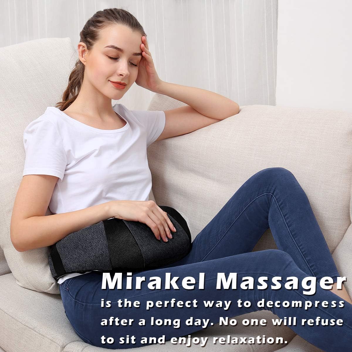 Back Massager, Shiatsu Back Neck Massager with Heat, Electric Shoulder Massager, Kneading Massage Pillow for Neck, Back, Shoulder, Foot, Leg, Muscle Pain Relief, Home,Office,Car Use - Christmas Gifts: Health & Personal Care