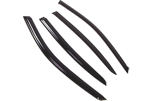 TuningPros Outside Mount Window Vent Visors Rain Guards Compatible with Lexus GS300 GS400 1998-2005 | Side Window Wind Deflectors Rain Shields | Smoke Tinted, 4 Pcs Set, DGWV-559