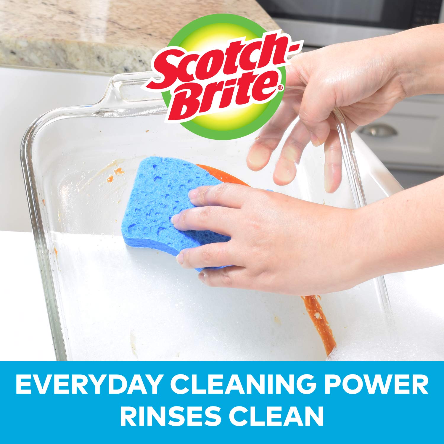 Scotch-Brite Scrub Dots Non-Scratch Scrub Sponge, 6 Scrub Sponges