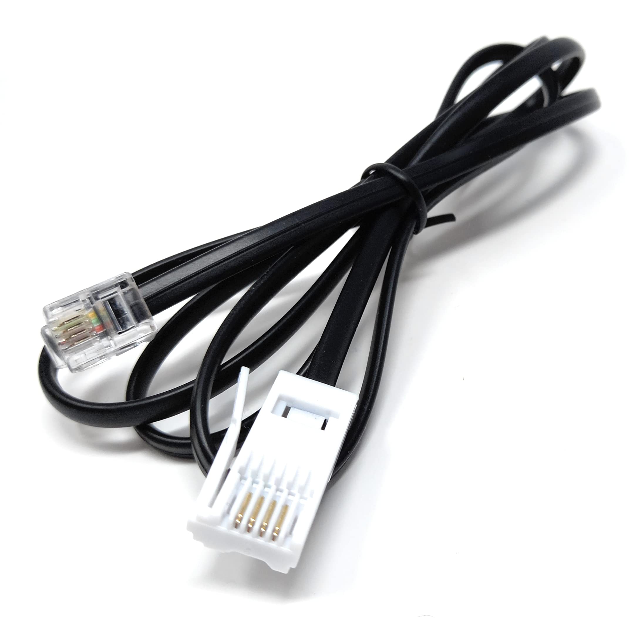 DRUT 1m BT to RJ11 4 Wire (431A) Male to Male UK Telephone Modem Lead Cable 3.3ft Black