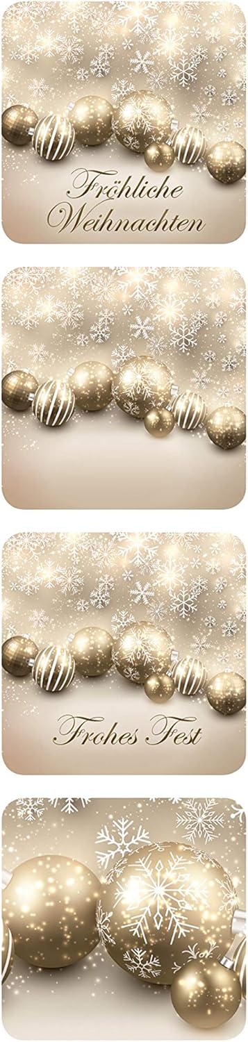 HERMA 200 Christmas Bauble Gold Stickers Roll for Card Making Crafts, Envelopes and Xmas Decorations - Image 3