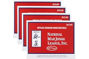 OLIBADU 2024 National Mah Jongg Cards Official Rules and Hands - Large Size - 4Pcs
