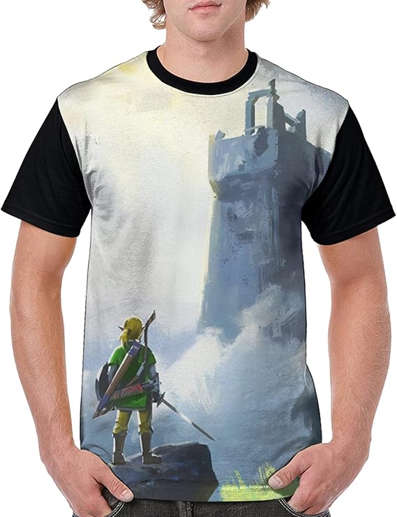 Amazon ゼルダの伝説 1 メンズ Tシャツ 3dプリント おしゃれ ストリート Tシャツ アニメ風 大人 インナーシャツ 丸首 半袖 男女兼用 トップス クルーネックtシャツ バレンタイン クリスマス オールシーズン 部屋干し 抗菌防臭 Tシャツ カットソー 通販