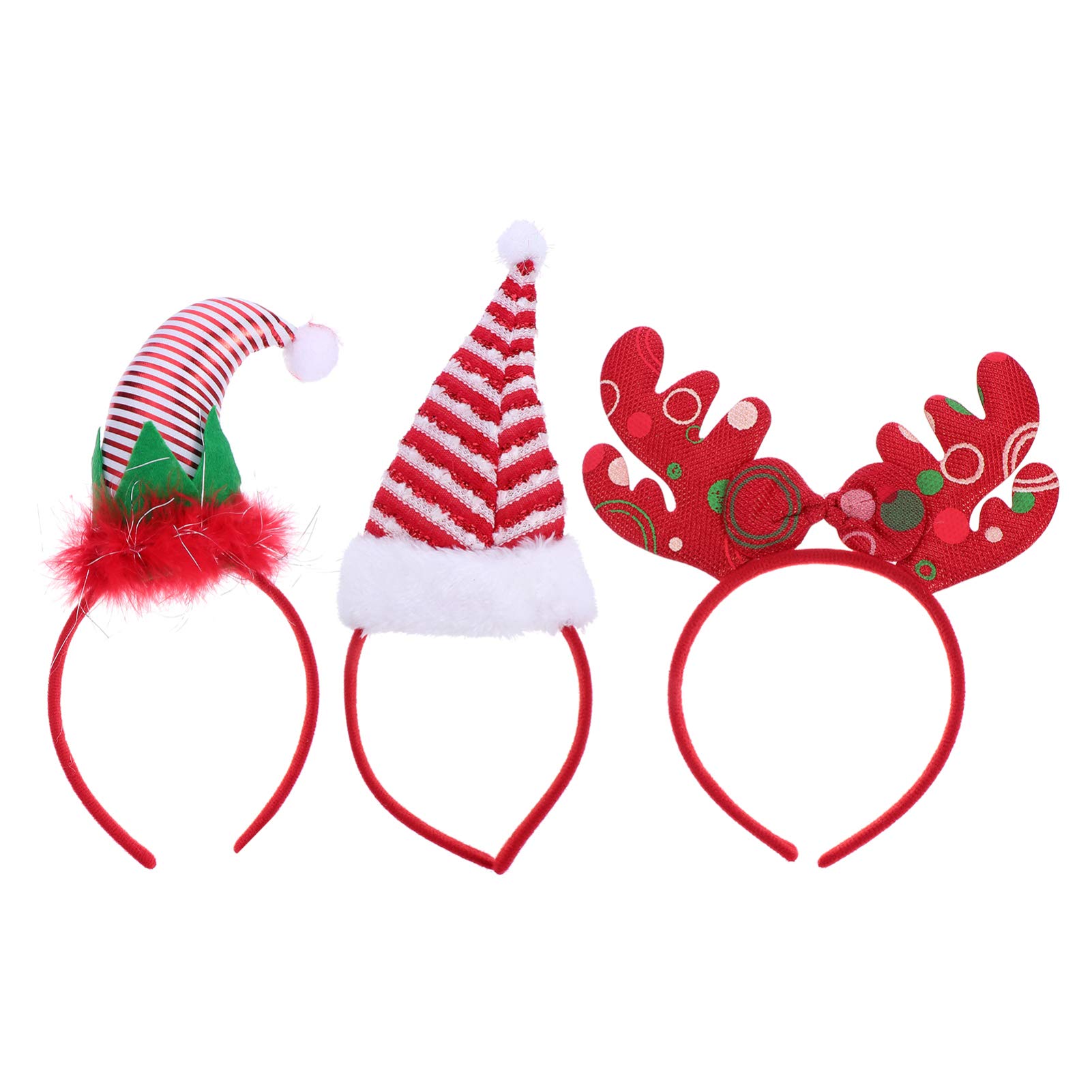 Christmas Reindeer Antlers Headband Headband Christmas Hat Feather Festival Santa Hat