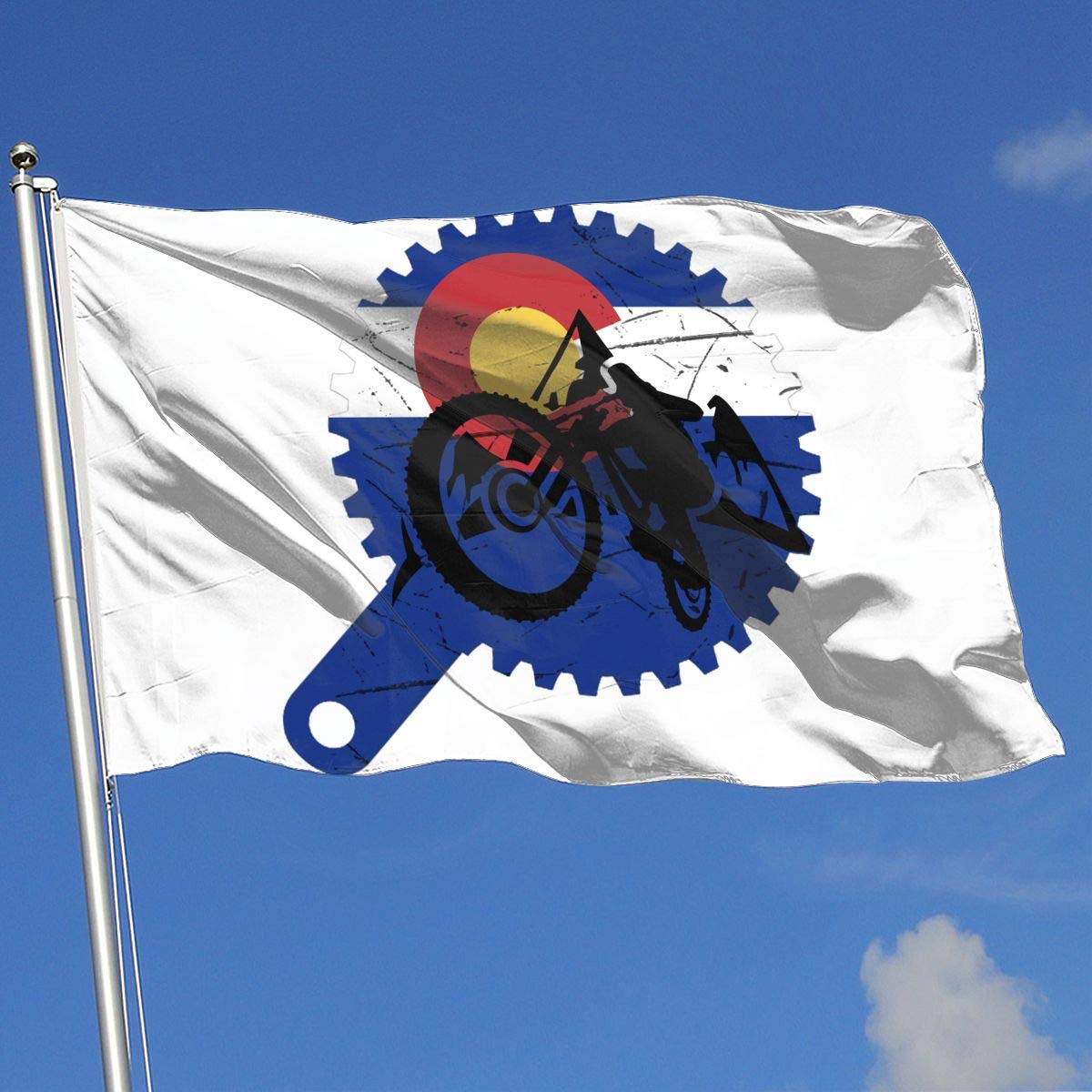 Amazon Com Qphonesflag Colorado Mountain Bike Flag 3x5 Flags