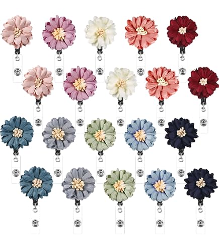 8 Pc Cute Badge Reel Set - Retractable ID Holder With Alligator Clip For Nurses, Teachers, Office - View #7
