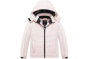 ZSHOW Girl's Waterproof Ski Jacket Thick Padded Warm Winter Coat Hooded Snowboarding Jacket