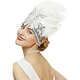 BABEYOND Carnival Feather Headpiece Showgirl Feather Pageant Headband 1920s Flapper Headband