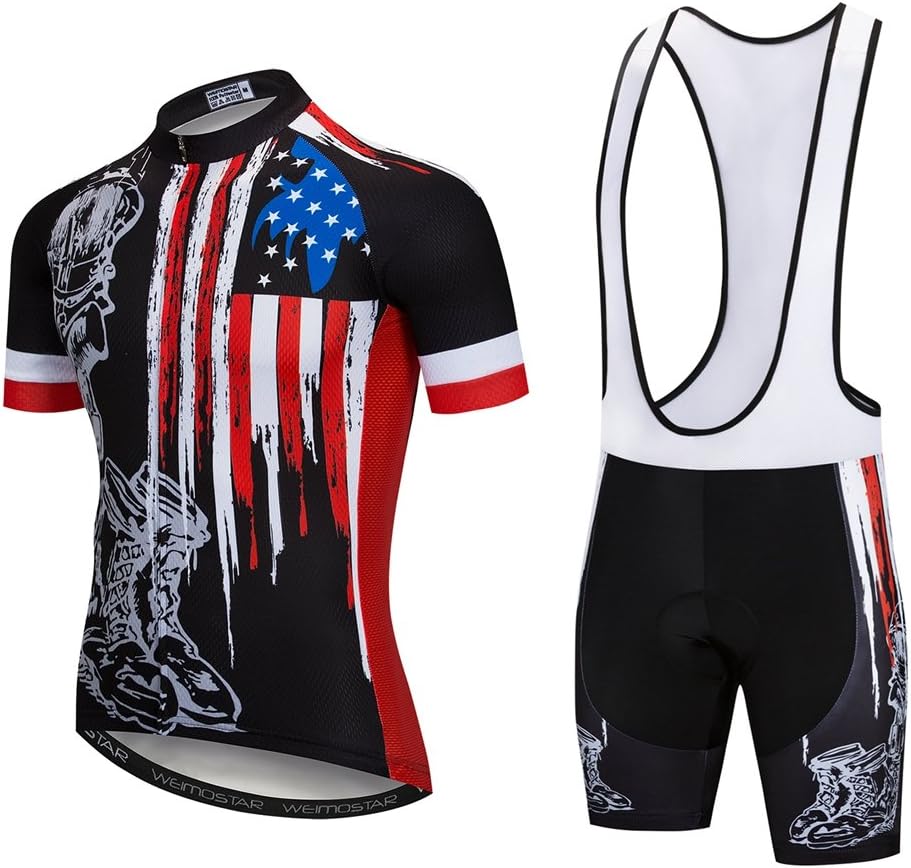 Cycling Jersey and Shorts Set Men Breathable Bike Shirt Summer Outdoor Youth Bicycle Clothing
