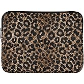 Laptop Sleeve Bag Case for Women Men Leopard 15 inch Portable Computer Bag Briefcase Notebook Cover for Travel Work College