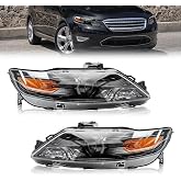 OLDANI Headlights Assembly Compatible with 2010 2011 2012 Fo-rd Taurus Halogen Replacement Head Light, Driver and Passenger Side